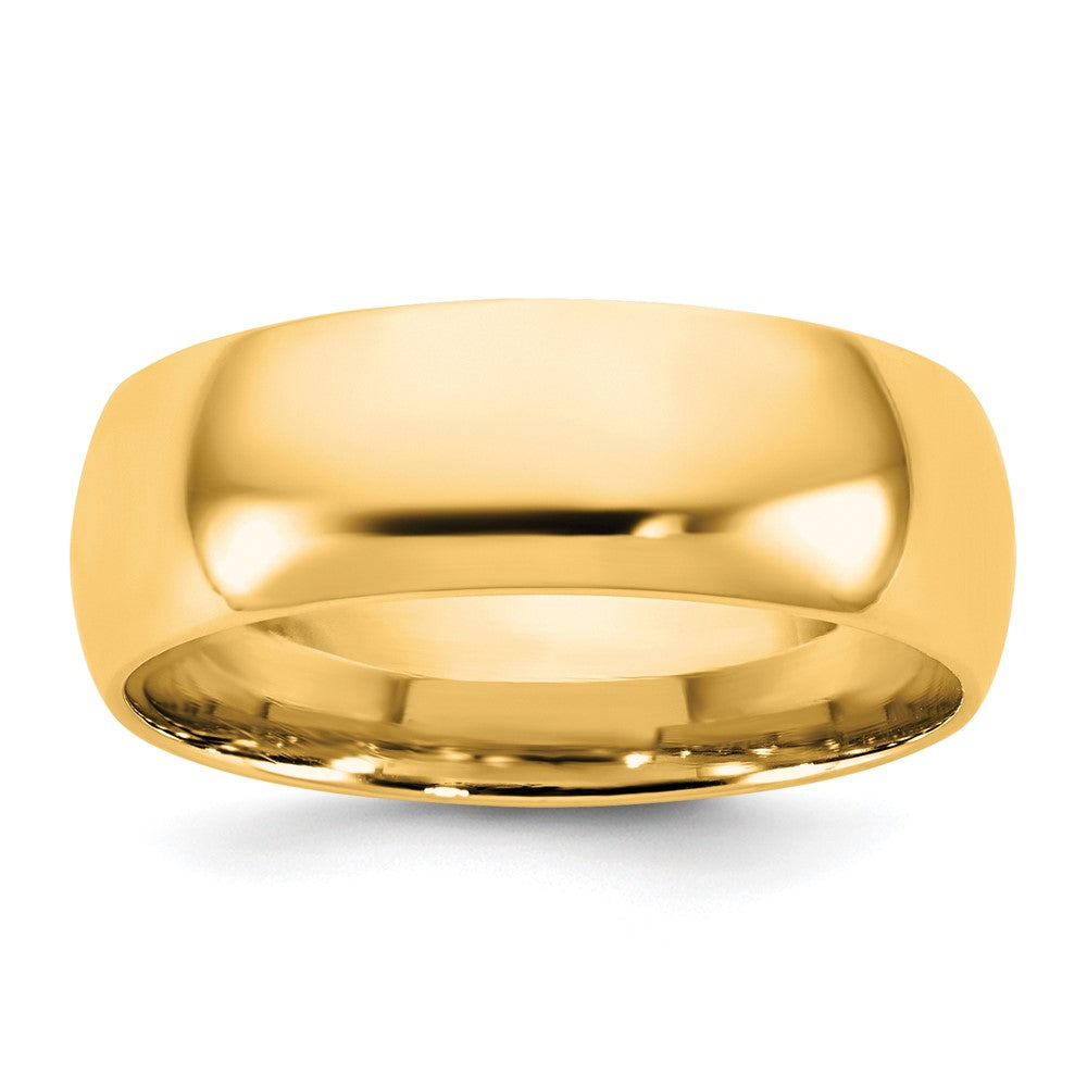 10K Gelbgold 10Ky 6,5 mm leichter Komfort-Fit-Ring, Größe 5
