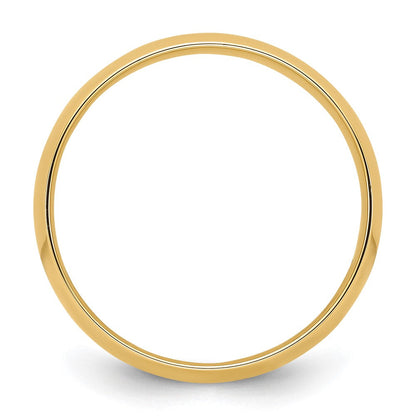 14K Gelbgold 7 mm leichter Ehering mit Komfort-Passform