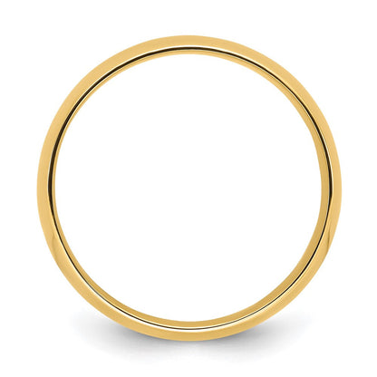 14K Gelbgold 8 mm Leichter Ehering mit Komfort-Passform