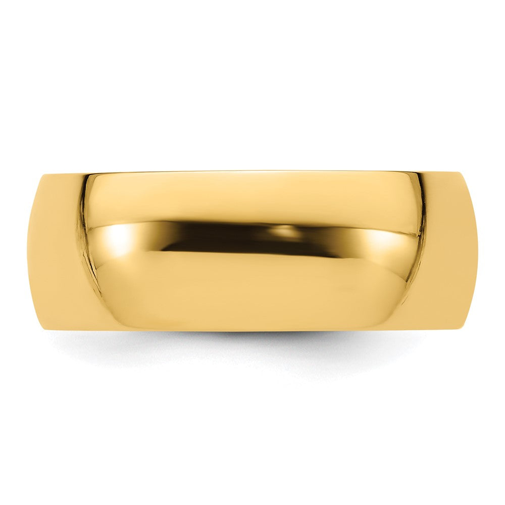 14K Gelbgold 8 mm Leichter Ehering mit Komfort-Passform
