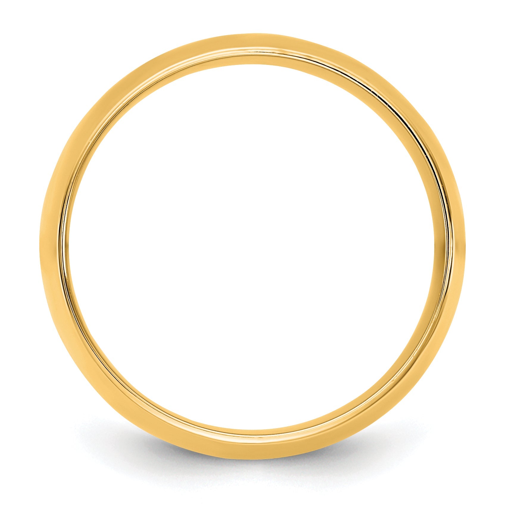 10K Gelbgold 9 mm leichter Komfortpassform-Ring, Größe 7,5