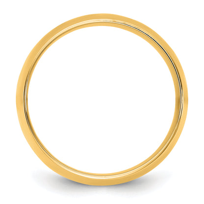 10K Gelbgold 9 mm leichter Komfortpassform-Ring, Größe 7,5