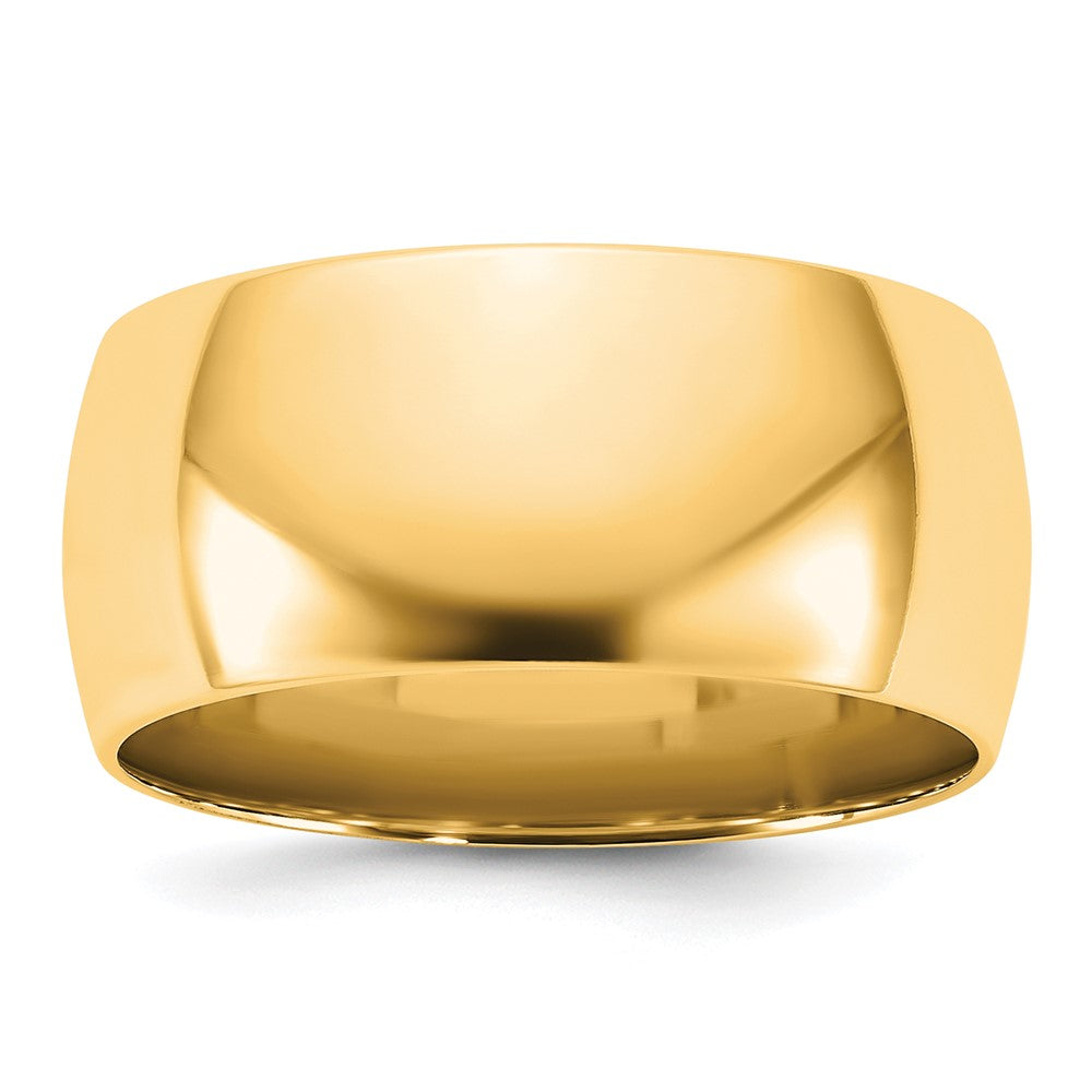 10K Gelbgold 10Ky 9 mm leichtgewichtiger Komfort-Fit-Ring, Größe 7