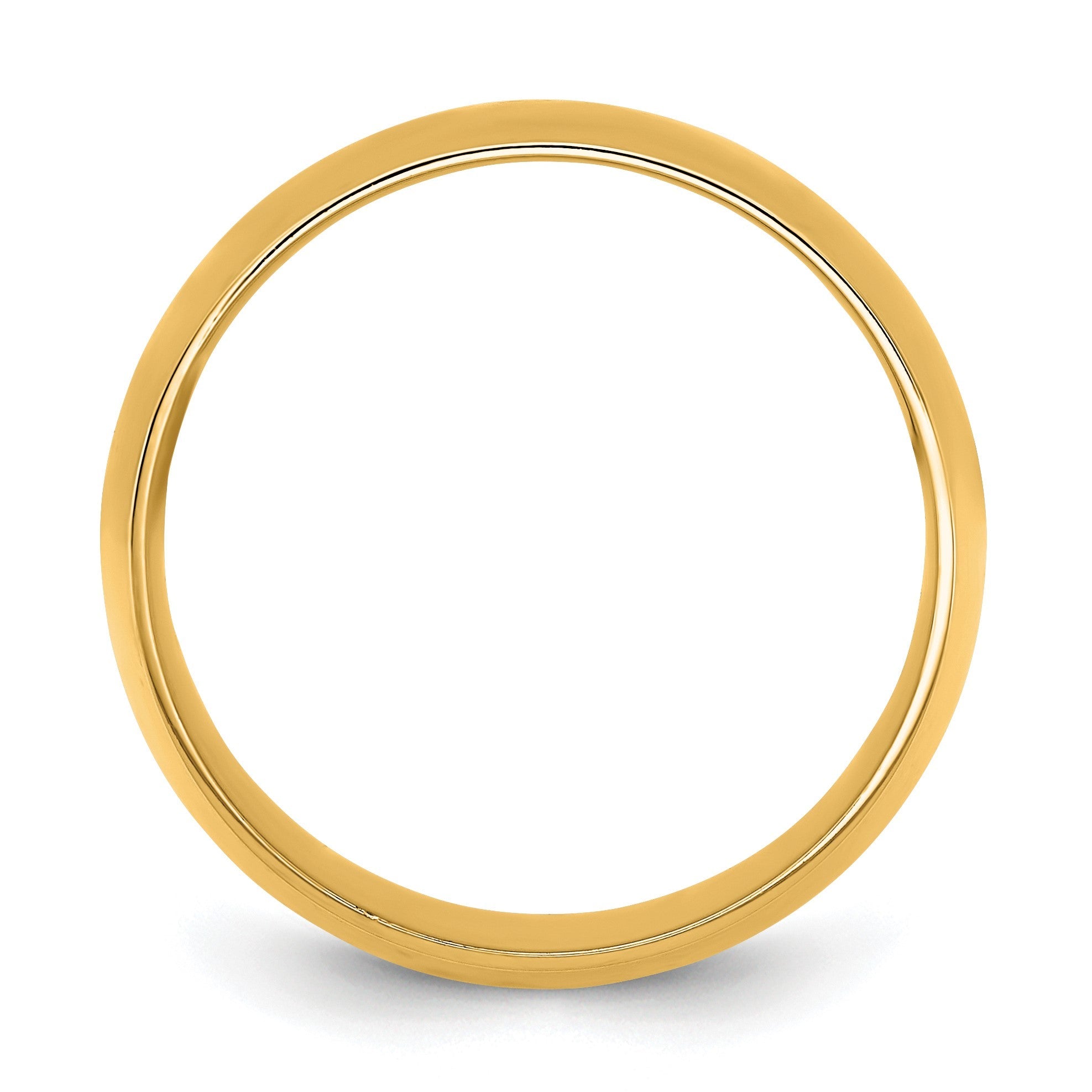 10K Gelbgold 10Ky 10 mm leichter Komfort-Fit-Ring Größe 4