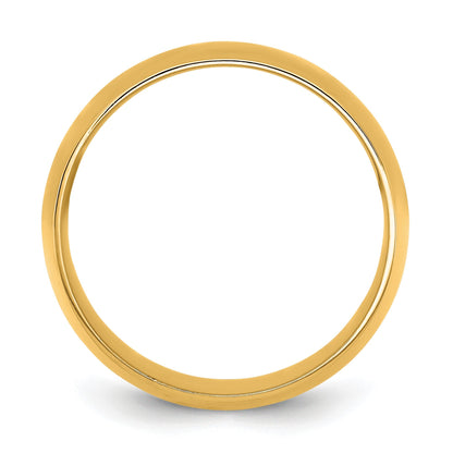 10K Gelbgold 10Ky 10 mm leichter Komfort-Fit-Ring Größe 4