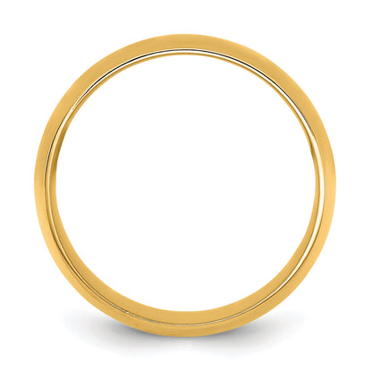 10K Gelbgold 10Ky 10 mm leichtgewichtiger Komfort-Fit-Ring Größe 6