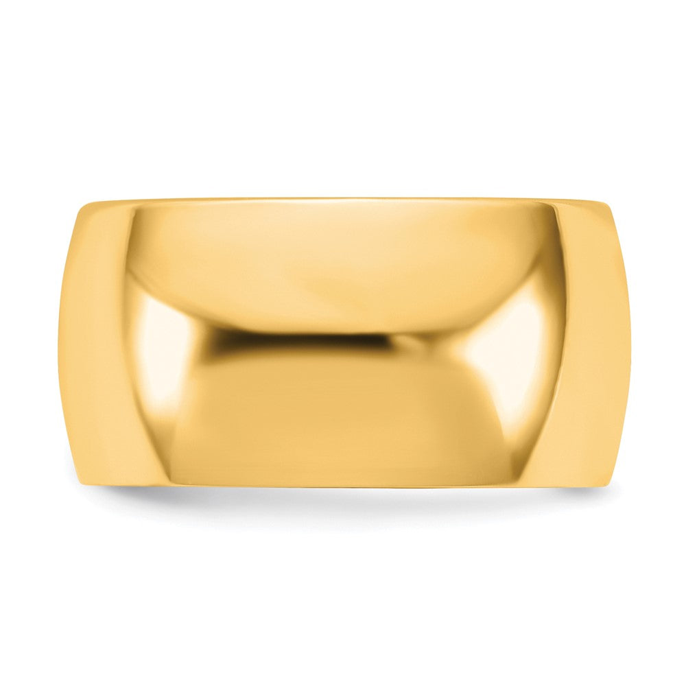 10K Gelbgold 10Ky 10mm leichter Komfort-Ehering, Größe 7