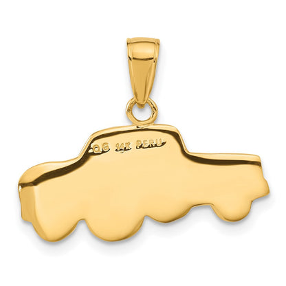 14K Gelbgold & Rhodium mit Rhodium-Auflage Pickup-Anhänger