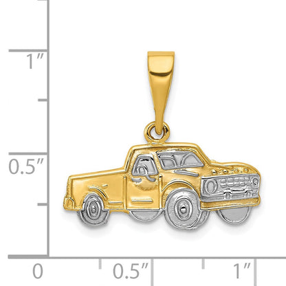 14K Gelbgold & Rhodium mit Rhodium-Auflage Pickup-Anhänger