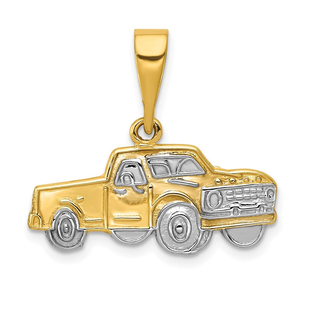 14K Gelbgold & Rhodium mit Rhodium-Auflage Pickup-Anhänger
