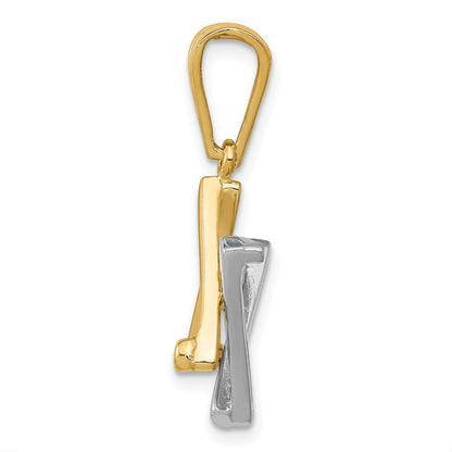 14K Bicolor-Gold Davidstern-Anhänger