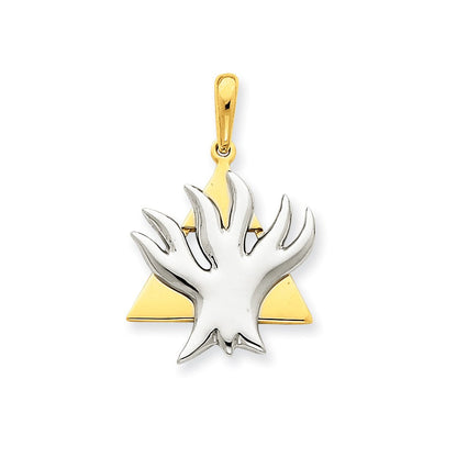 14K Bicolor Gold Fancy Davidstern-Anhänger