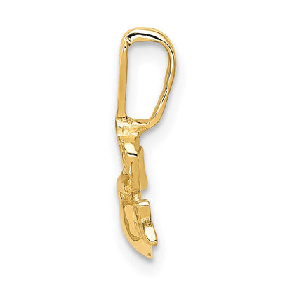 14K Gelbgold Claddagh Charm