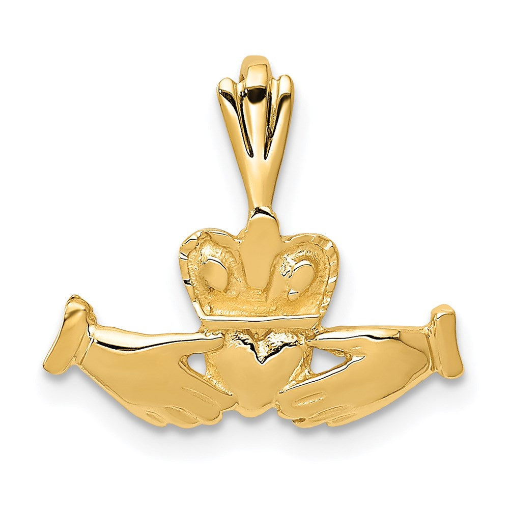14K Gelbgold Claddagh Charm