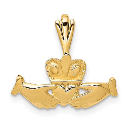 14K Gelbgold Claddagh Charm