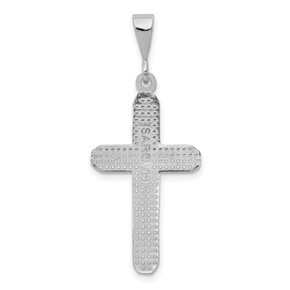 14K Weißgold Kreuz-Charm