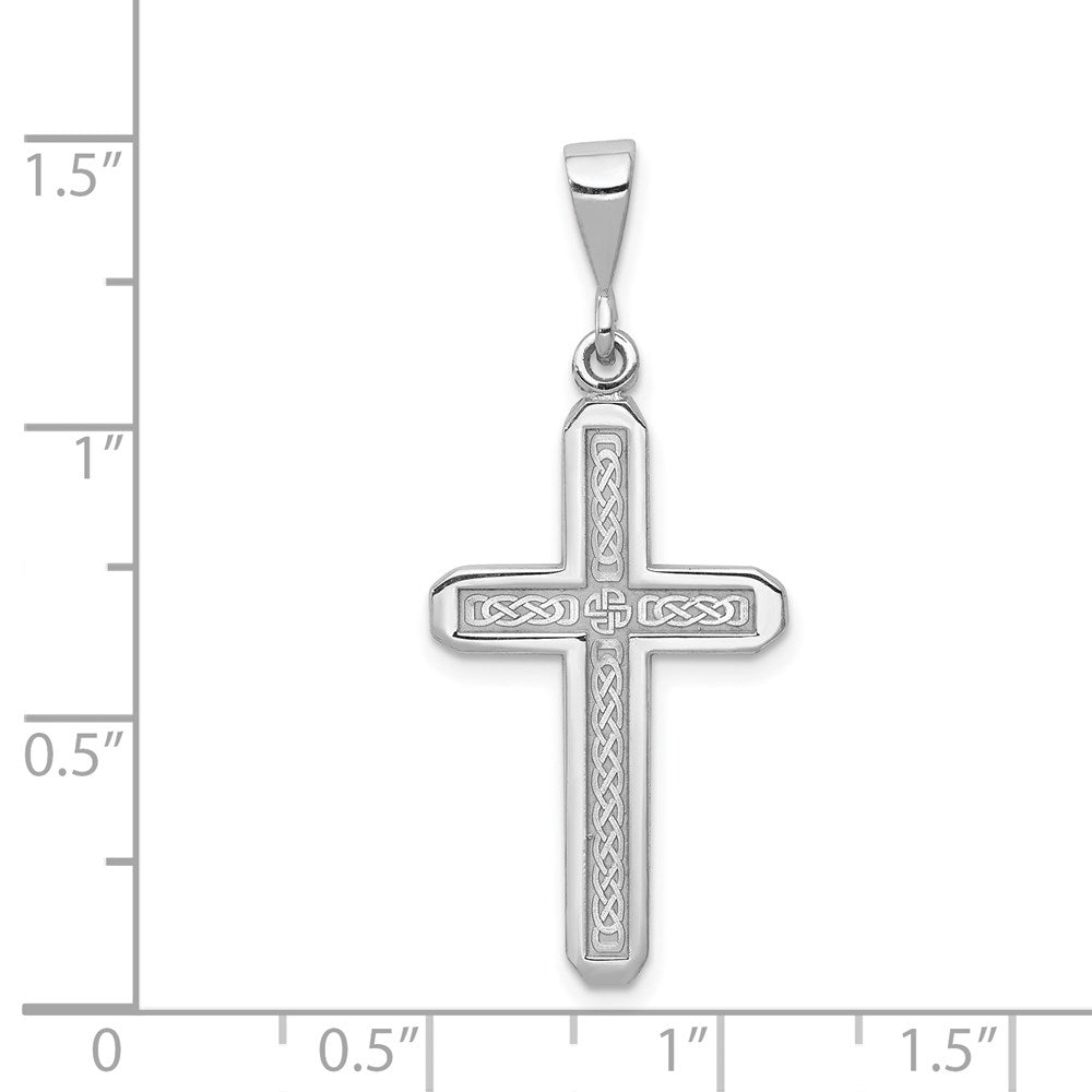 14K Weißgold Kreuz-Charm