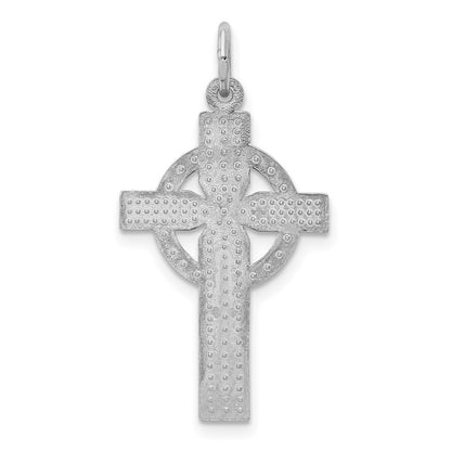 14K Weißgold Keltisch Kreuz Charm