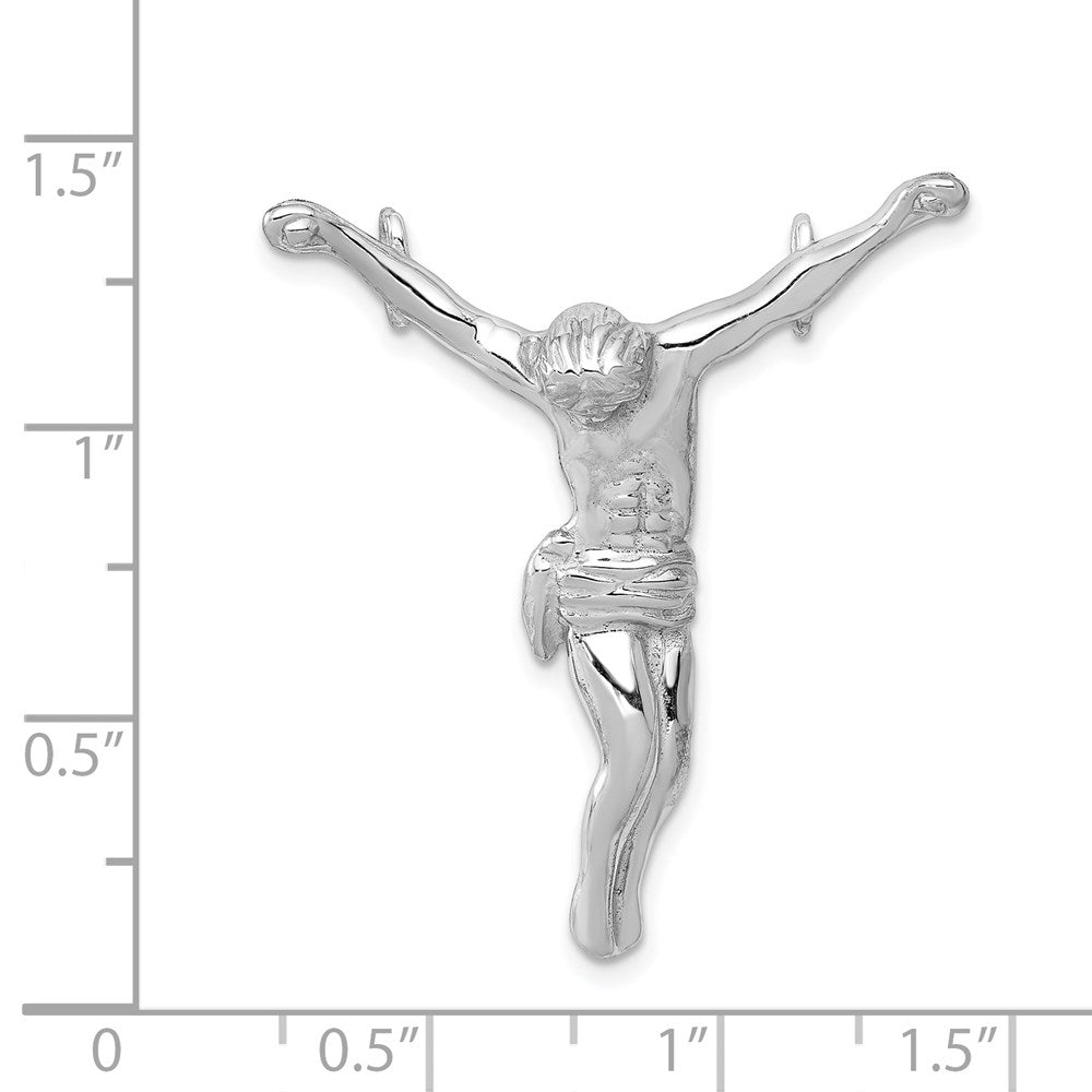 14K Weißgold Jesus Kette Anhänger