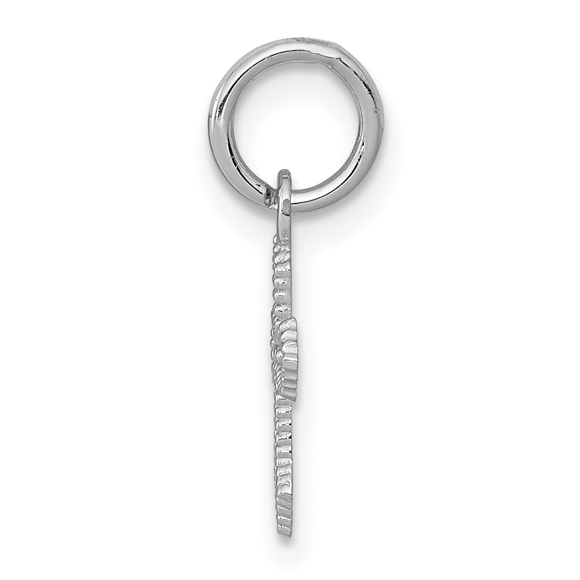 14K Weißgold Passion Kreuz Charm