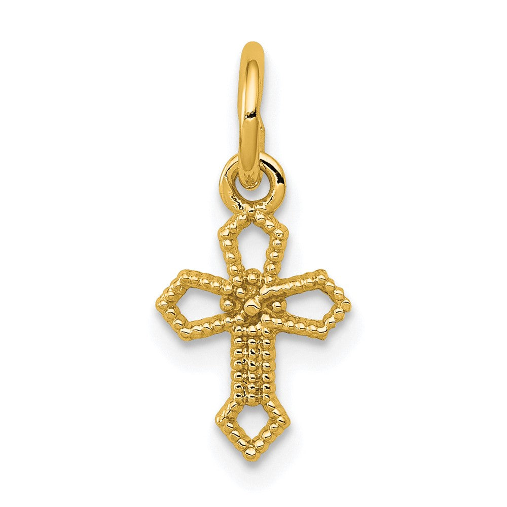 14K Gelbgold Passion Kreuz Charm