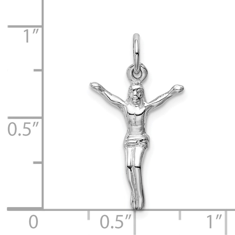 14K Weißgold Jesus Charm