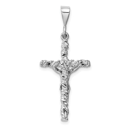 14K Weißgold Kruzifix-Charm
