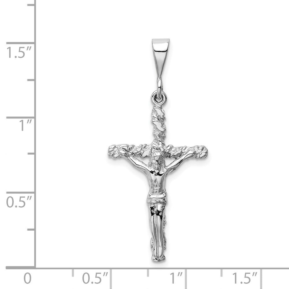 14K Weißgold Kruzifix-Charm