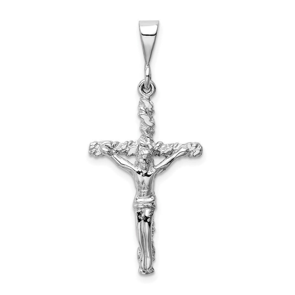 14K Weißgold Kruzifix-Charm