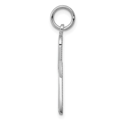 14K Weißgold Ankh Kreuz Charm