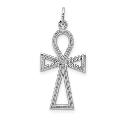 14K Weißgold Ankh Kreuz Anhänger