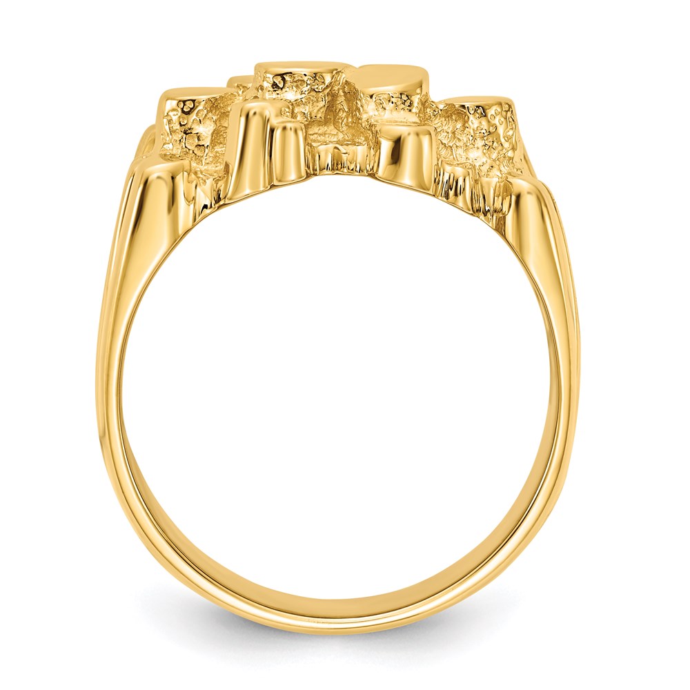 14K Gelbgold Herren-Nugget-Ring