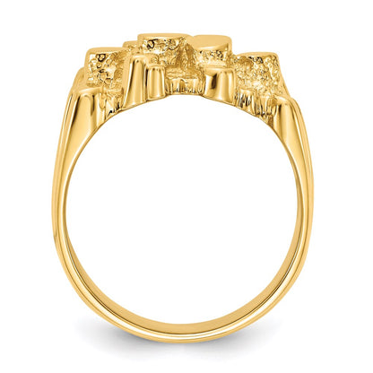 14K Gelbgold Herren-Nugget-Ring