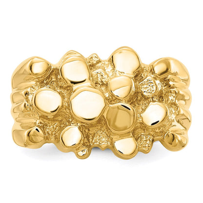 14K Gelbgold Herren-Nugget-Ring