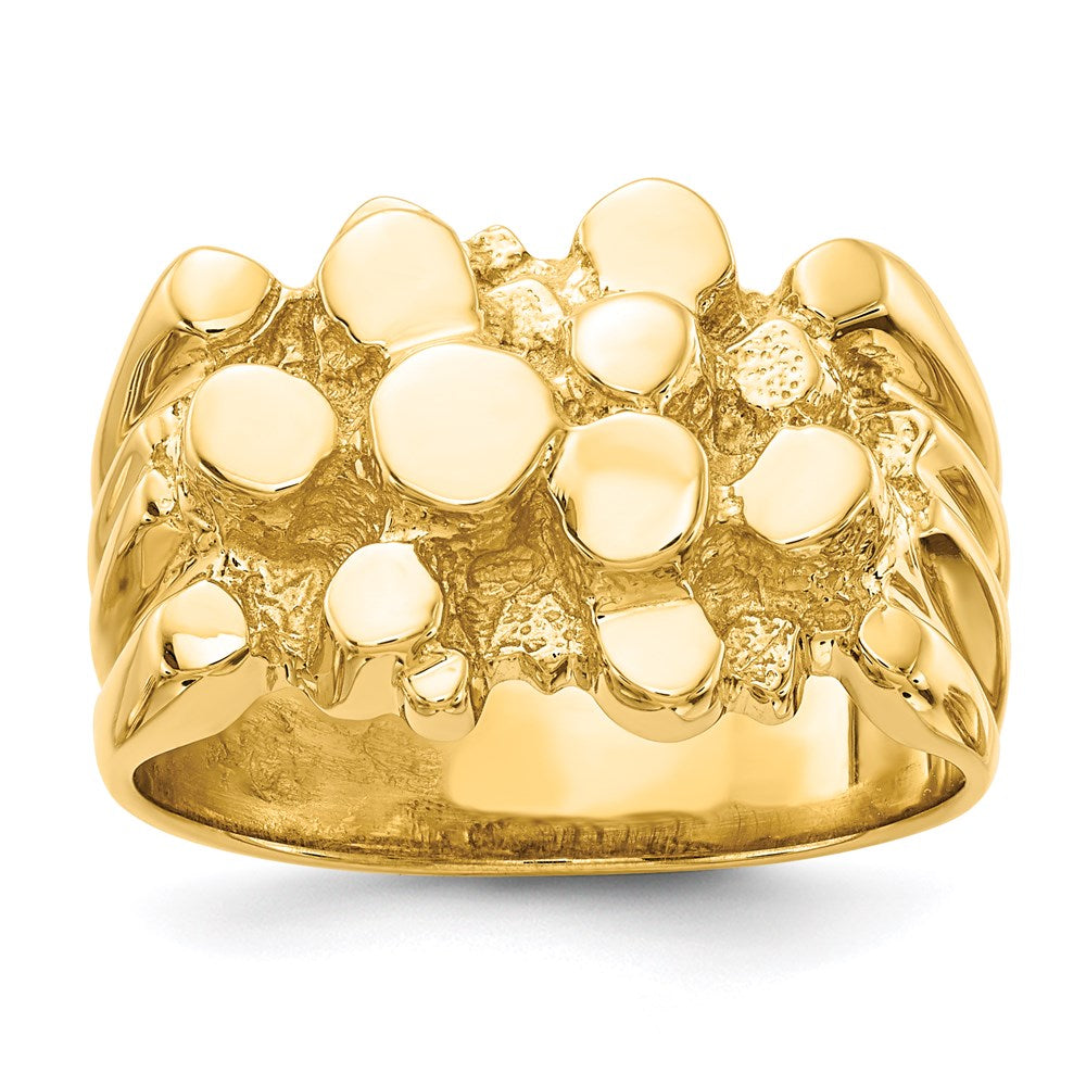 14K Gelbgold Herren-Nugget-Ring