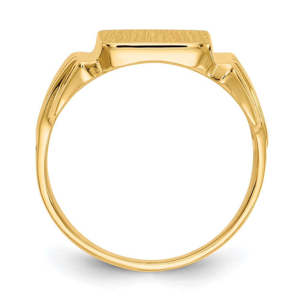 14K Gelbgold 10,5x10,0mm offener Herren-Siegelring
