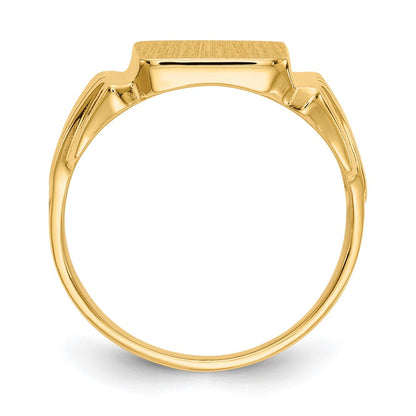 14K Gelbgold 10,5x10,0mm offener Herren-Siegelring