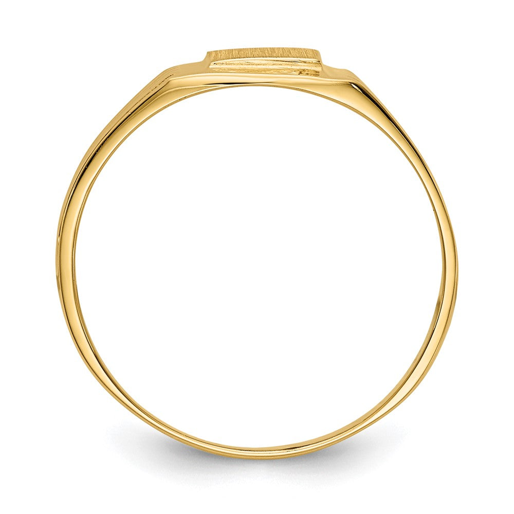 14K Gelbgold Siegelring mit offener Rückseite