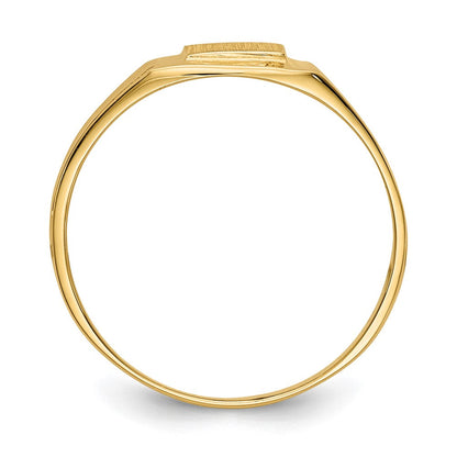 14K Gelbgold Siegelring mit offener Rückseite