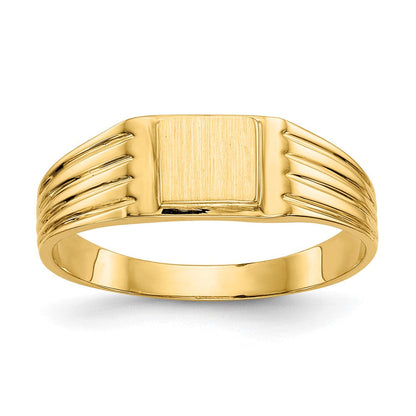 14K Gelbgold Siegelring mit offener Rückseite