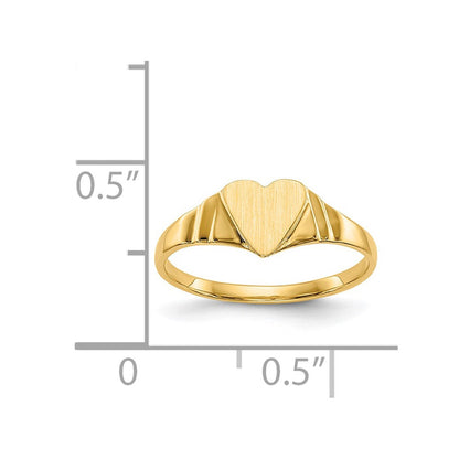 14K Gelbgold Siegelring für Kinder