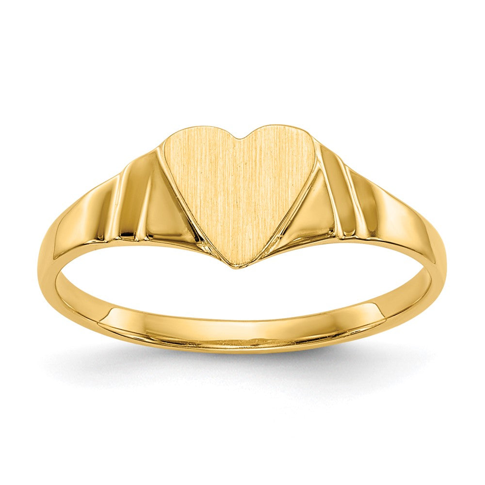 14K Gelbgold Siegelring für Kinder