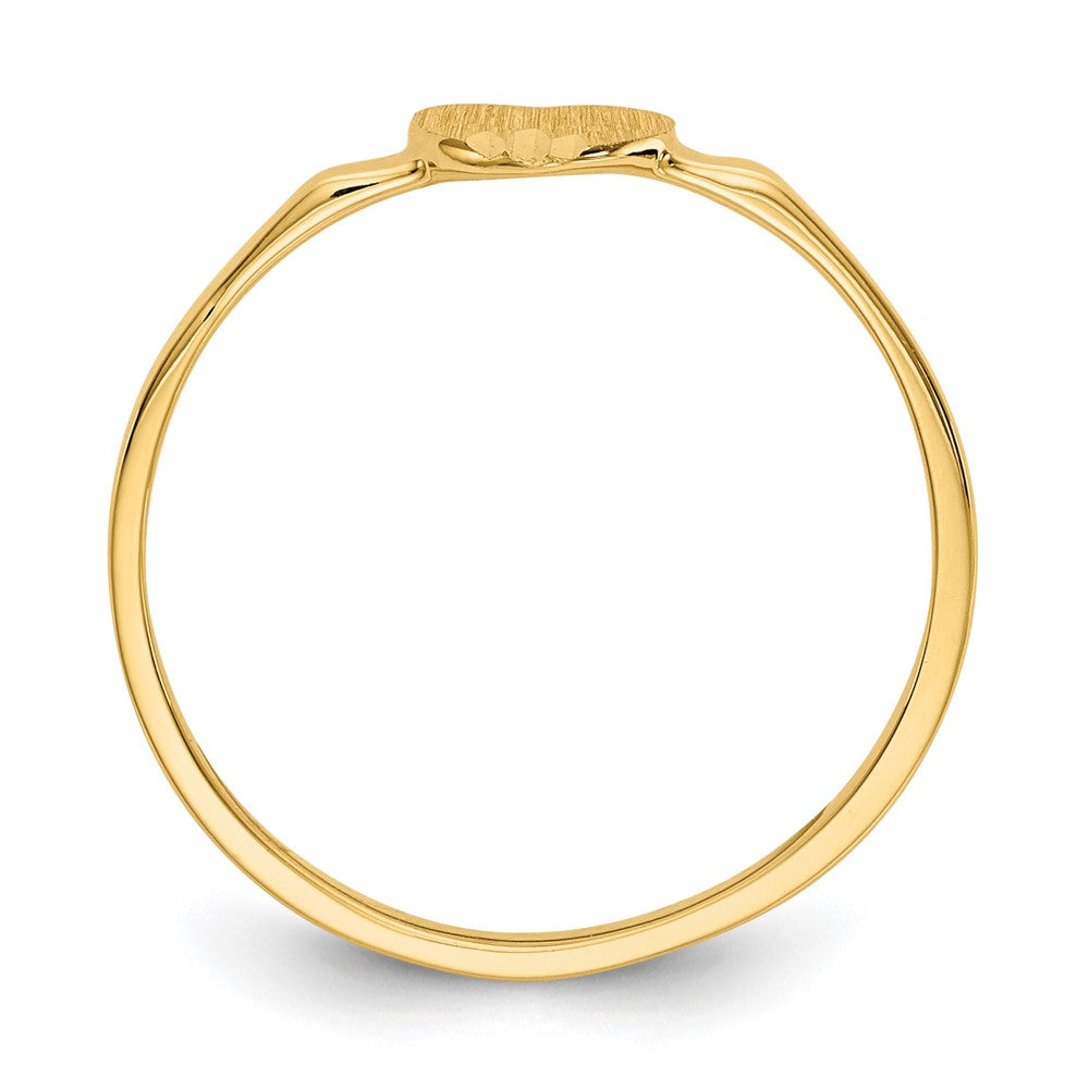 14K Gelbgold Siegelring mit Herzform