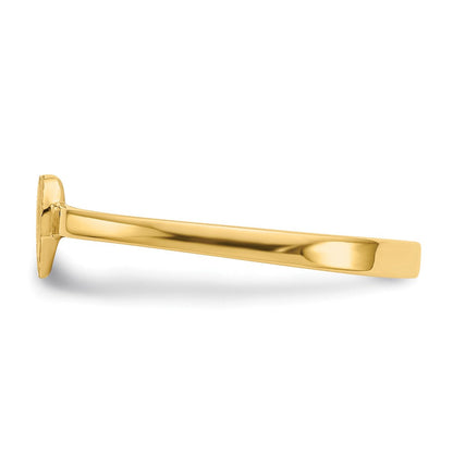14K Gelbgold Siegelring mit Herzform