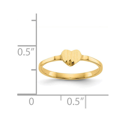 14K Gelbgold Siegelring mit Herzform
