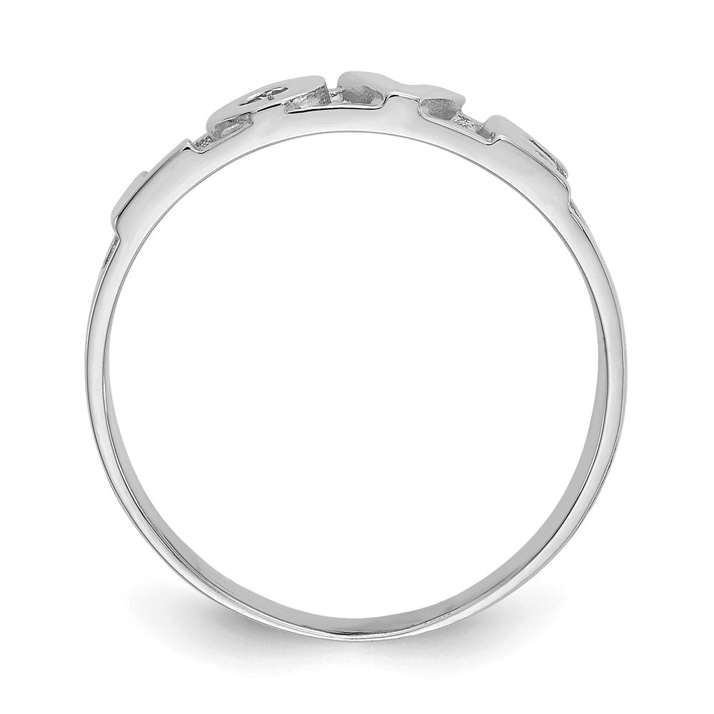 14K Weißgold Liebe Ring