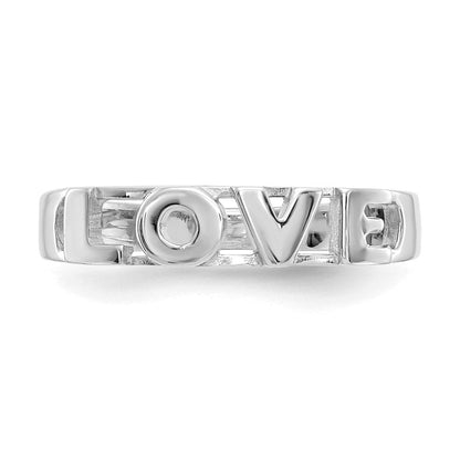 14K Weißgold Liebe Ring