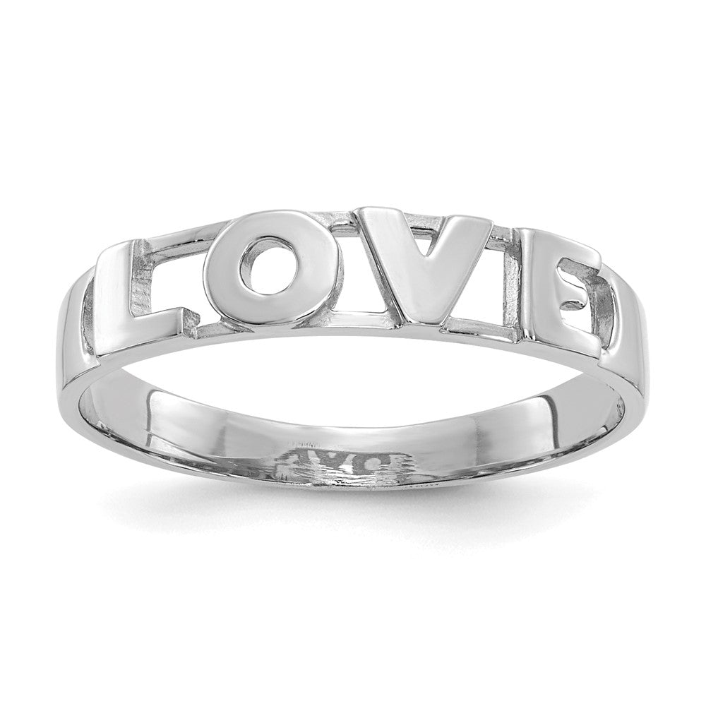 14K Weißgold Liebe Ring