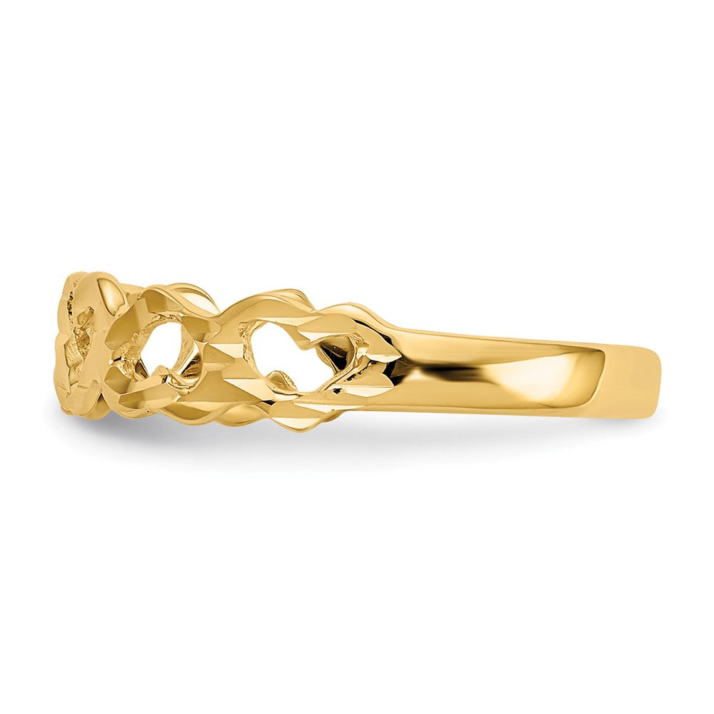 14K Gelbgold Herzring