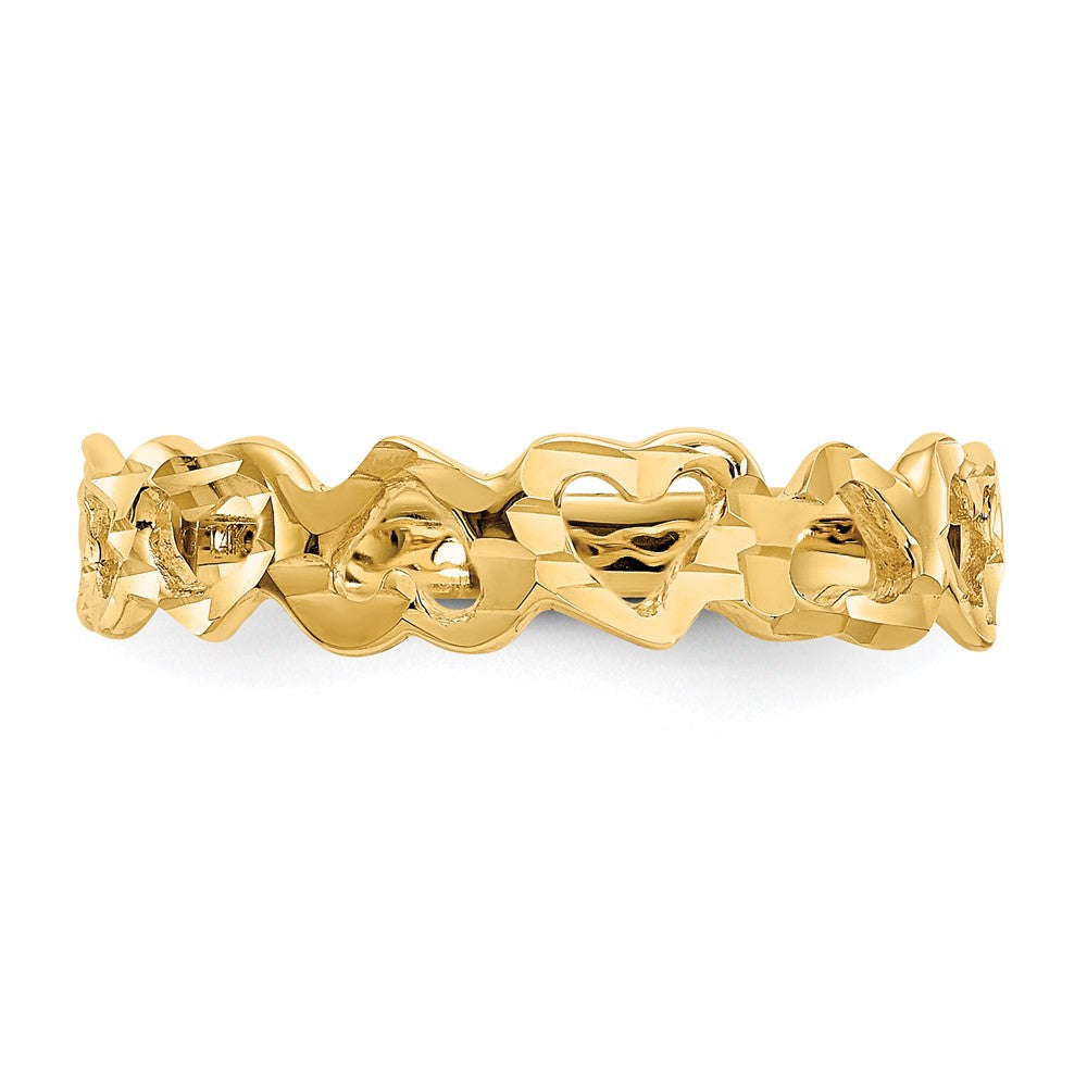 14K Gelbgold Herzring